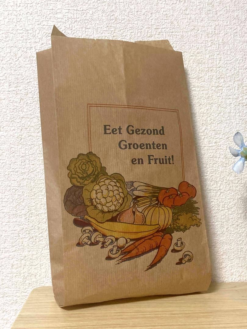 オランダのマルシェ袋 -野菜ときのこ（大）