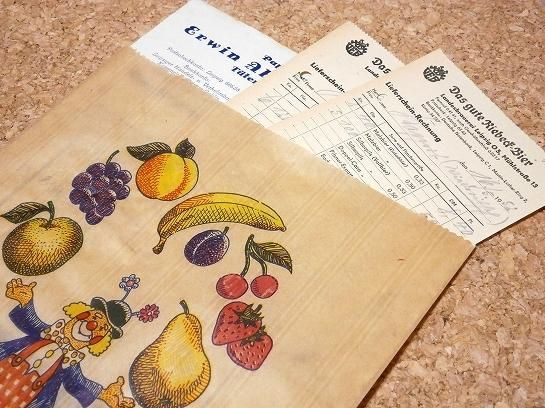 ドイツ 本物のヴィンテージインボイス 3枚 アンティーク手書き書類