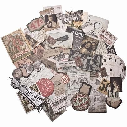 Tim Holtz Idea-Ology Ephemera Pack 54 Pieces Thrift Shop ティムホルツ