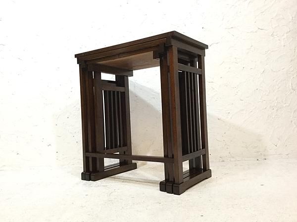 3台セット】アンティーク ネストテーブル｜落ち着いた色味の木製