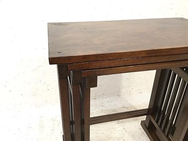 3台セット】アンティーク ネストテーブル｜落ち着いた色味の木製