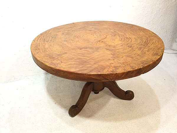欅一枚板の丸テーブル - 骨董・アンティーク・ヴィンテージの家具 