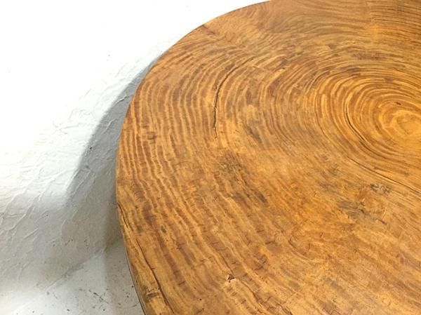 欅一枚板の丸テーブル - 骨董・アンティーク・ヴィンテージの家具 ...