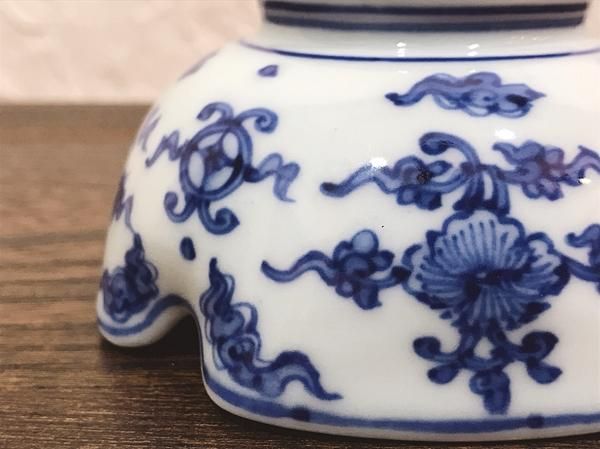 希少染付変形向付(龍)｜直径11 高さ5.5｜アンティーク和食器