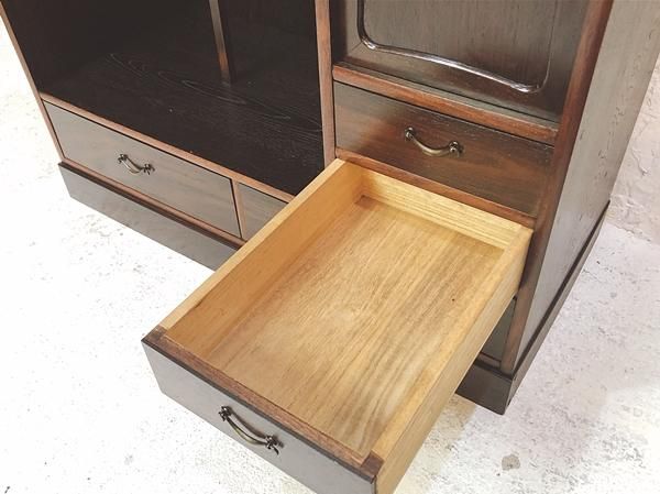 庄内箪笥 鍵付 ローチェスト！古布/時代箪笥サイドボード/和家具/古道具/古家具 庄内箪笥 鍵付 ローチェスト！古布/時代箪笥サイドボード/和家具