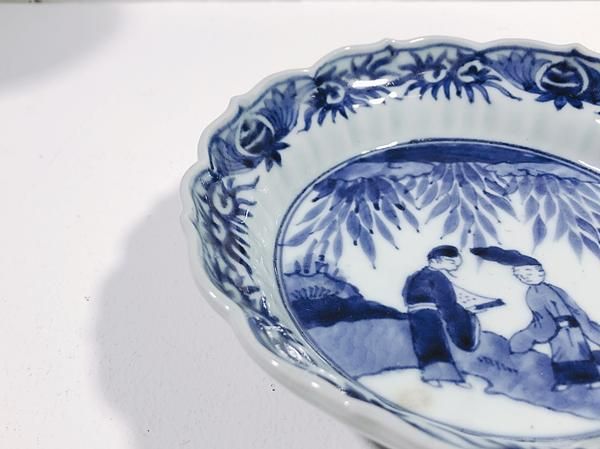 古伊万里　金襴手　撫子に桜花の図　膾皿　３客　D129AS-B-BFj 古伊万里 金襴手 撫子に桜花の図 膾皿 3客 D129AS-B-BFj