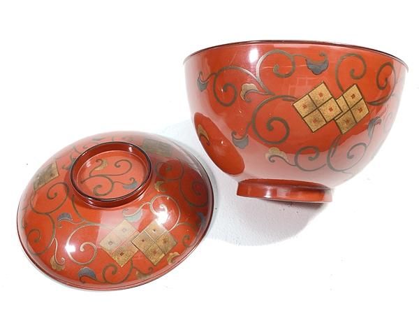 わっち品　蒔絵朱塗り蓋付菓子椀　合計20客 わっち様専用品蒔絵朱塗り蓋付菓子椀合計20客| Buyee日本代購