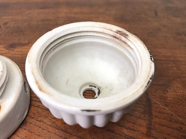 レトロ　アンティーク陶器碍子　小10個 レトロ アンティーク陶器碍子 小10個