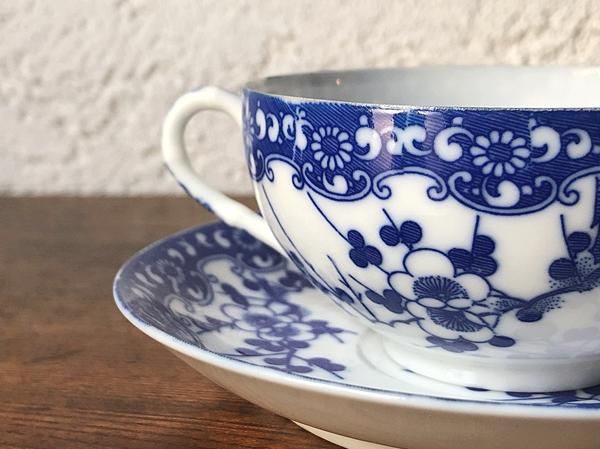 珍！デルフト　幾何学紋　印判　酒盃・小カップ 珍！デルフト幾何学紋印判酒盃・小カップ
