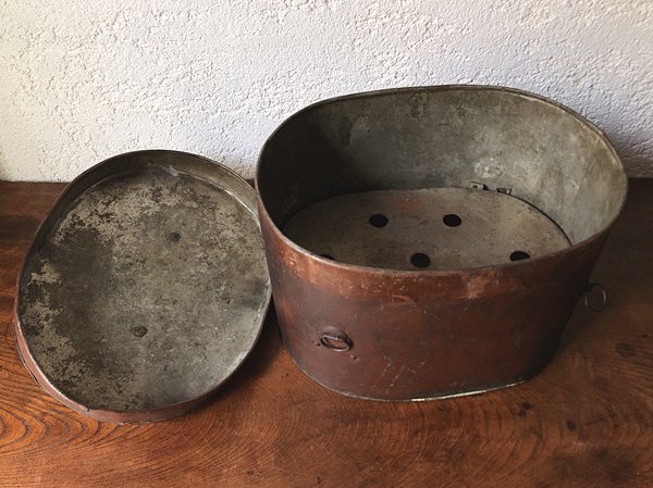 銅の蓋つき入れ物 - 骨董・アンティーク・ヴィンテージの家具・食器