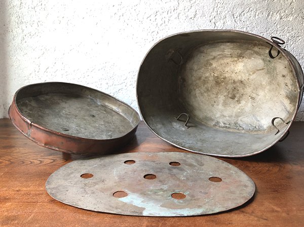 銅の蓋つき入れ物 - 骨董・アンティーク・ヴィンテージの家具・食器