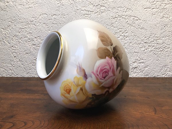 ノリタケ 花瓶 壺 ローズ - 骨董・アンティーク・ヴィンテージの家具 