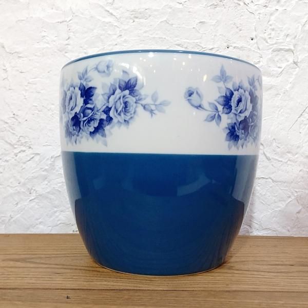 ノリタケ　火鉢　ブルーローズ ノリタケ火鉢(ブルーローズ) - ブルーパロット｜京都のアンティーク