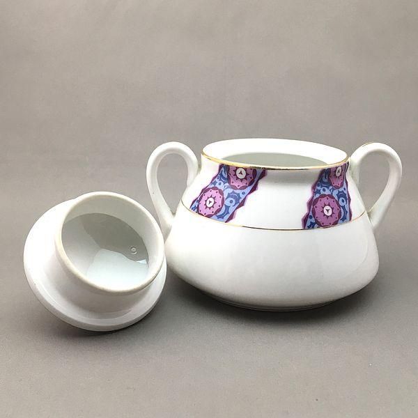 大正時代の東洋陶器！急須と蓋付き湯呑4客セット！ 昭和初期 東洋陶器 シュガーポット 幅12.5 高さ9.5