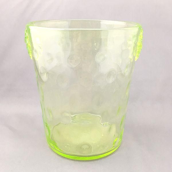 ウランガラス アイスペール レトロ硝子 ウランガラスアイスペール｜直径11.5 高さ14｜昭和の風情