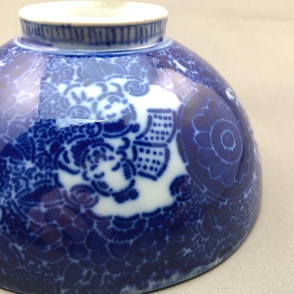 印判蓋茶碗(唐子)(埃跡・窯キズあり) - ブルーパロット｜京都の