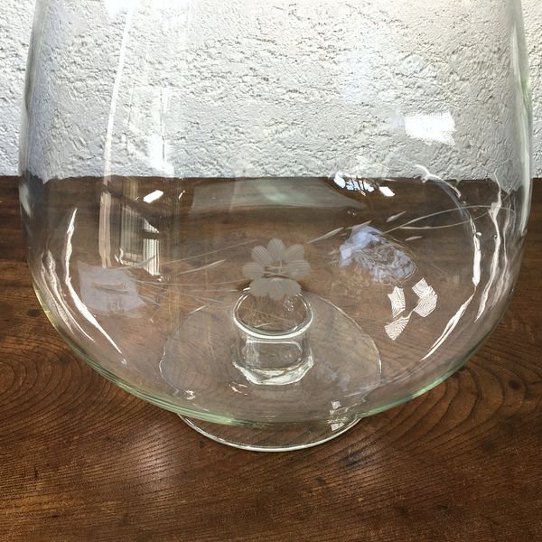 ガラス金魚鉢(大) - 骨董・アンティーク・ヴィンテージの家具・食器