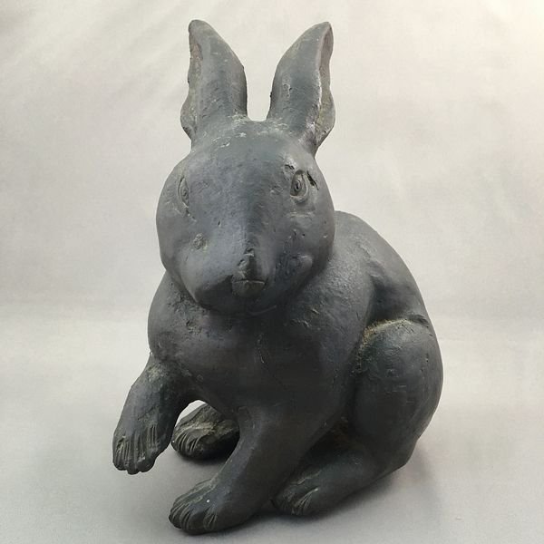 ウサギの置物 骨董 アンティーク - 雑貨
