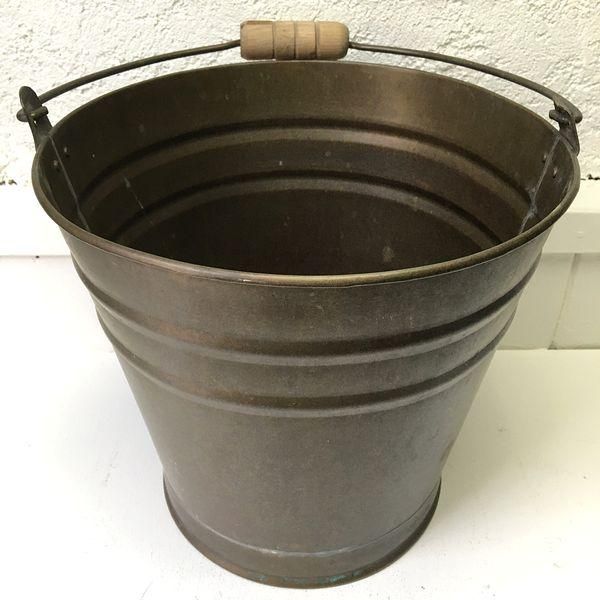 銅製蓋付き蒸し器　鍋　小物入れ　鉢カバーなどにも　アンティーク　古道具　骨董 銅製 吊るし鍋 蒸し器 レトロ アンティーク ヴィンテージ 骨董