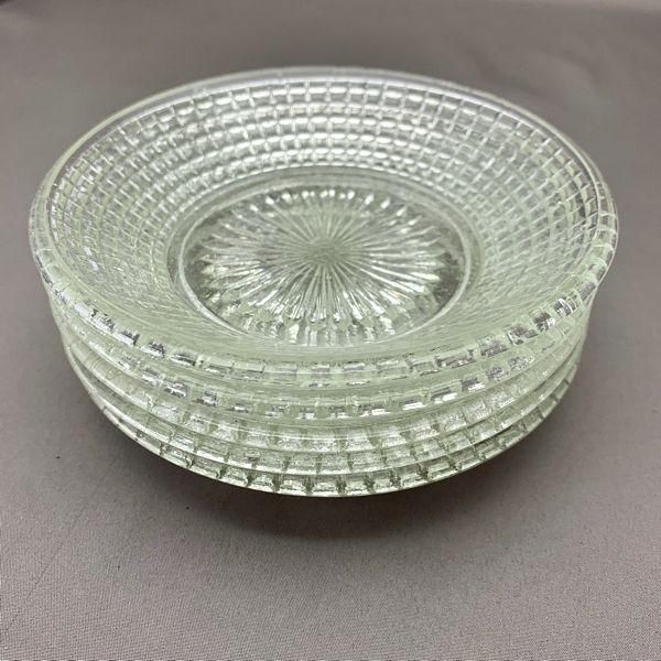 プレスガラス小皿 プレスガラス製 小皿 気泡混入｜直径13cm プレスガラス小皿