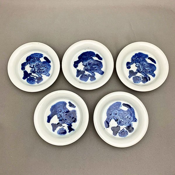 染付豆皿(獅子・牡丹) - 骨董・アンティーク・ヴィンテージの家具