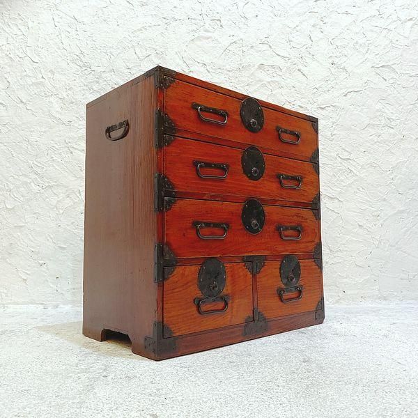 時代箪笥　民藝箪笥　和箪笥　古家具　小箪笥　小棚　小引き出し   ヴィンテージ 小箪笥 和家具 昭和レトロ 行商箪笥 3段 小家具 古道具 木製