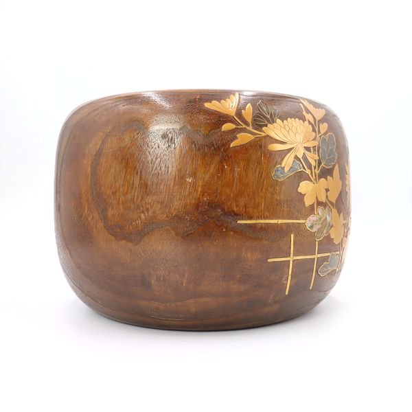 蒔絵桐火鉢(螺鈿に一部欠けあり) - 京都の骨董・アンティーク 