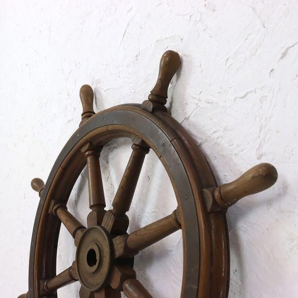 舵輪 直径93cm 雑貨 直径直径