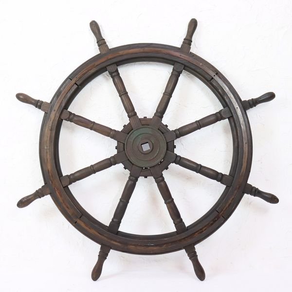 舵輪（直径121） - 骨董・アンティーク・ヴィンテージの家具・食器 ...
