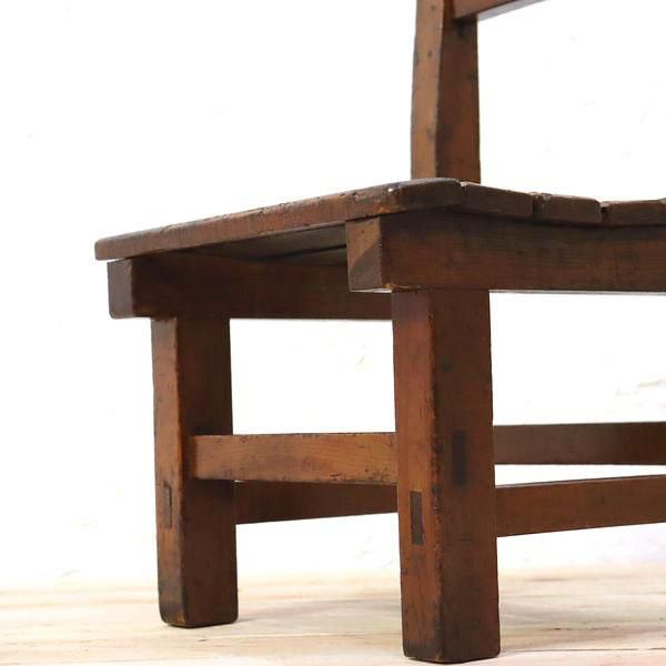 昭和レトロなウッドベンチ｜幅30.5高さ48.5cm｜佇まいが空間になじむ