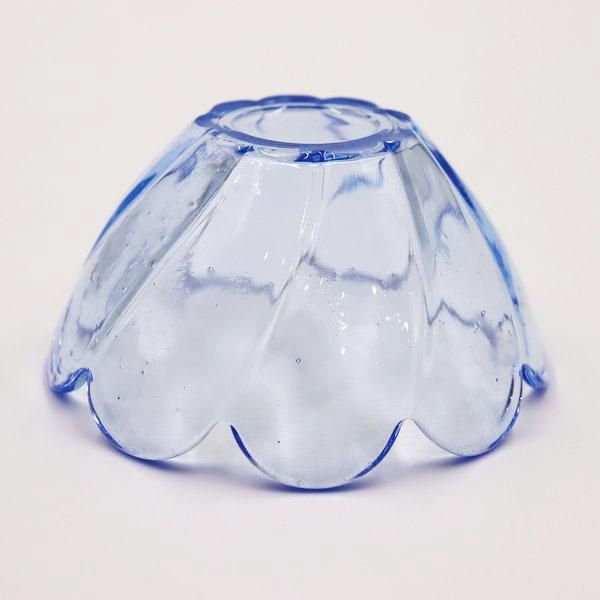 昭和初期日本製ガラス小鉢 レトロ気泡入り