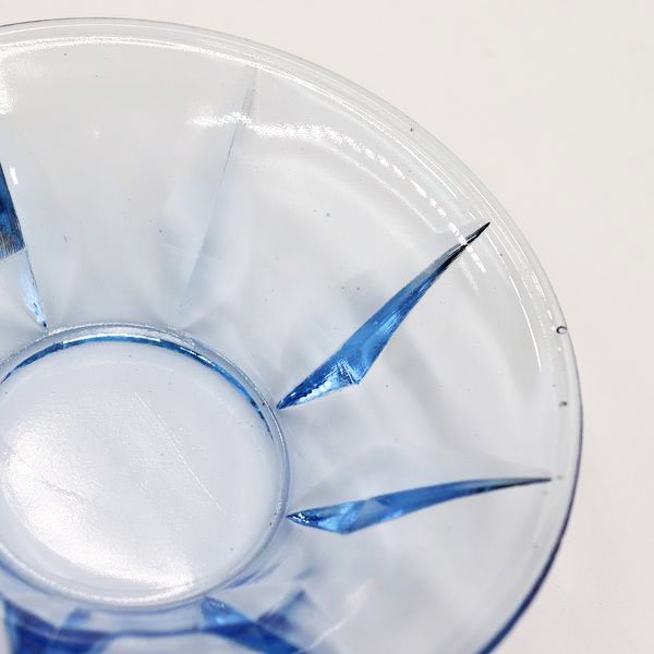 ブルー プレスガラス ガラス小鉢 サラダ かき氷 アイスクリーム 昭和