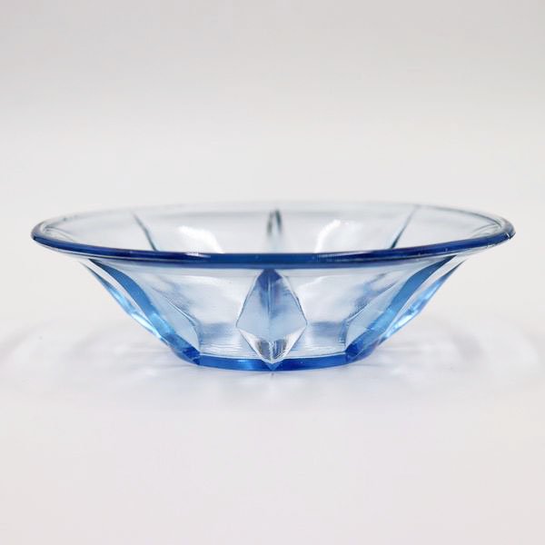 ブルー プレスガラス ガラス小鉢 サラダ かき氷 アイスクリーム 昭和 