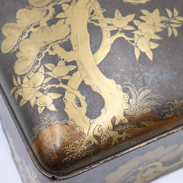 蒔絵手箱(橘の木) - 京都の骨董・アンティーク・ヴィンテージの家具・食器・雑貨｜antique blue Parrot KYOTO