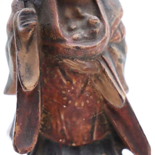 置物・オブジェ 鬼子母神 木製 幅9.5cm 奥行6.5cm