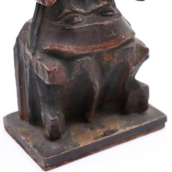 仏像　金属工芸　骨董品　鬼子母神　獅子　アンティーク 鬼子母神像の修復が完了しました〇 | 京都の仏師 宮本我休