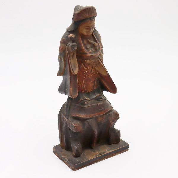 日本彫刻　木製品　近代木彫作家 作品　 母子像　木彫り　手彫り　オブジェ　置物 日本彫刻 木製品 近代木彫作家 作品 母子像 木彫り 手彫り