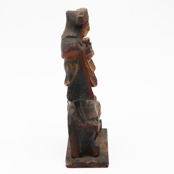 置物・オブジェ 鬼子母神 木製 幅9.5cm 奥行6.5cm