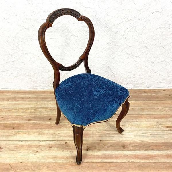 アンティーク家具 椅子 木製 ベロア 洋風 ヴィンテージチェア