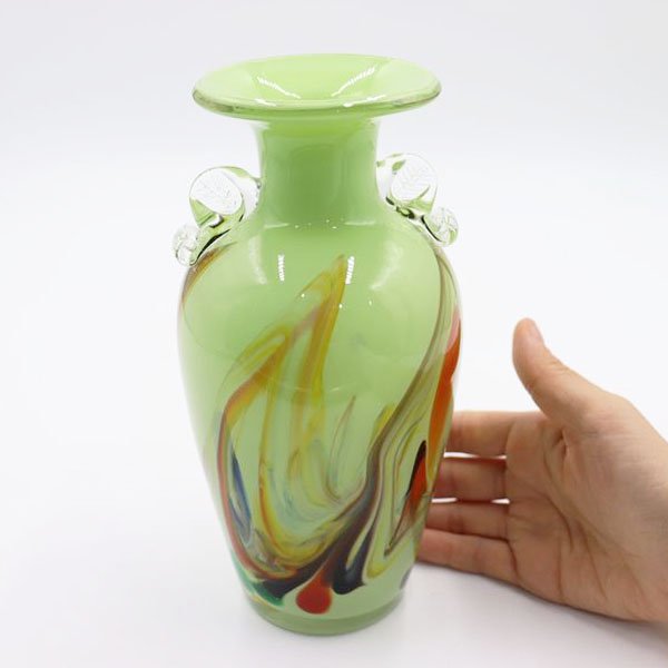 マーブルガラス花瓶 - 京都の骨董・アンティーク・ヴィンテージの家具 