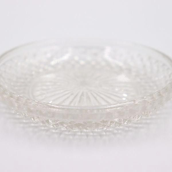 大正時代風 プレスガラスレース豆皿 和食器用