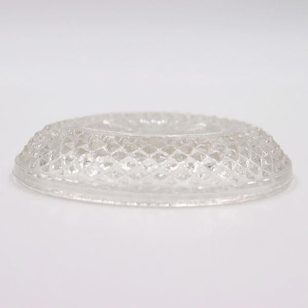 大正戦前 プレスガラス 皿 豆皿 プレート 菓子皿 骨董和ガラス古