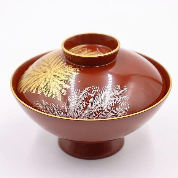昭和レトロ 輪島塗り 漆塗り 朱塗り 桜柄 金彩 特大 蓋付き 丼 どんぶり 昭和レトロ 輪島塗り 漆塗り 朱塗り 桜柄 金彩 特大 蓋付き 丼