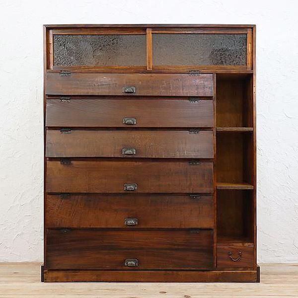 （Sです。　）アンティーク飾り棚　収納　引出し　引き戸　和モダン 楽天市場】和風 キャビネット 薄型 アンティーク 収納棚 飾り棚