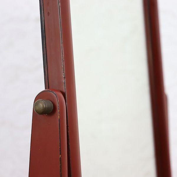 大正ロマン朱塗り鏡台 手鏡付き化粧台