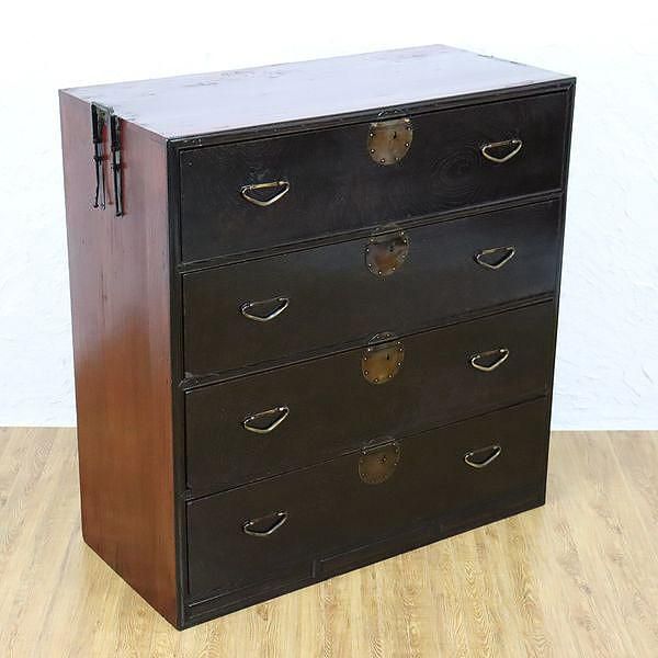 四方桐！古い和箪笥　引戸・引出し3杯！収納時代箪笥和モダンローボードテレビ台 四方桐！古い和箪笥 引戸・引出し3杯！収納時代箪笥和モダン