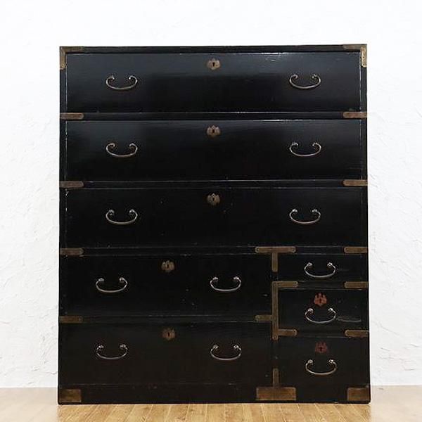 黒塗三尺和箪笥｜明治大正期 幅90cm