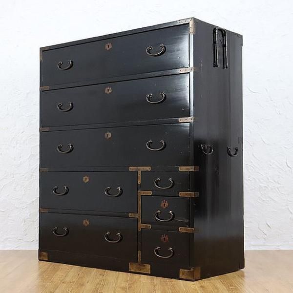 黒塗三尺和箪笥｜明治大正期 幅90cm