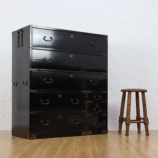 黒塗三尺和箪笥｜明治大正期 幅90cm