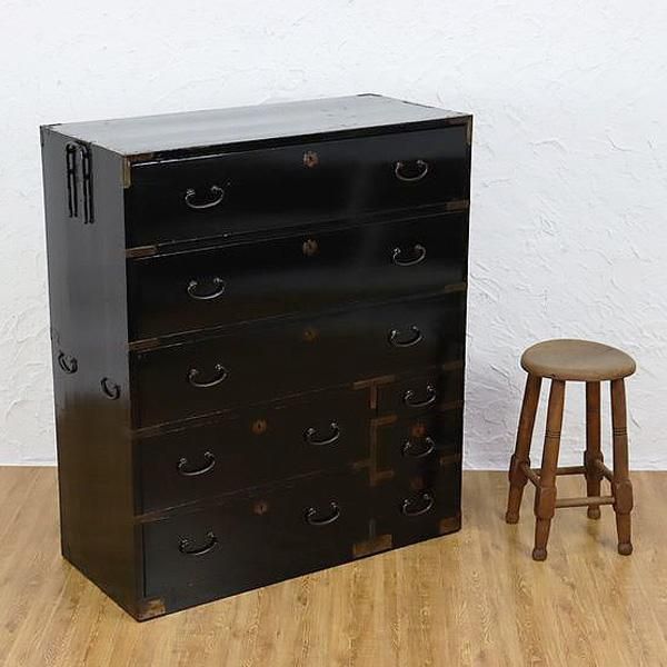 黒塗三尺和箪笥｜明治大正期 幅90cm